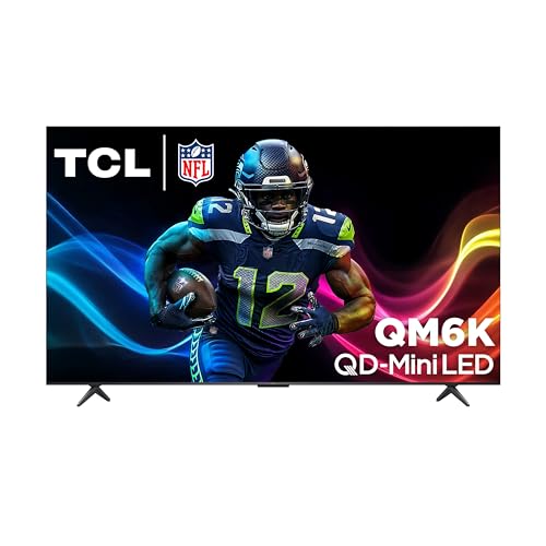 TCL 55 Inch Class QM6K Series | Mini LED QLED 4K HDR | 55QM6K, 2025 Model | 120HZ-144HZ High Brightness Smart Google TV Dolby Atmos Onkyo Audio | Voice Remote Alexa Gaming Streaming Television