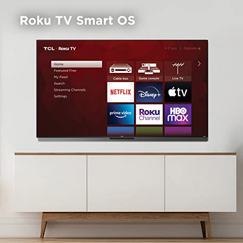 TCL 43-Inch Class S4 4K LED Smart TV with Roku TV (43S450R, 2023 Model), Dolby Vision, HDR, Dolby Atmos, Works with Alexa, Google Assistant and Apple HomeKit Compatibility, Streaming UHD Television