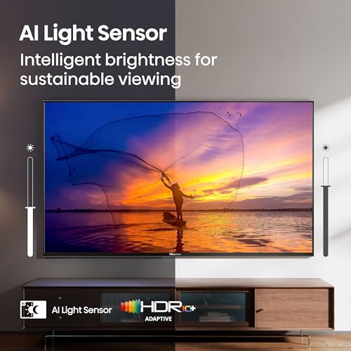 Hisense 43" E6 Cinema Series Hi-QLED 4K UHD Smart Fire TV (43E6QF, 2025 Model) - AI Light Sensor, Dolby Vision · Atmos, Voice Remote with Alexa, Motion Rate 120, HDR 10+ Adaptive, Game Mode Plus