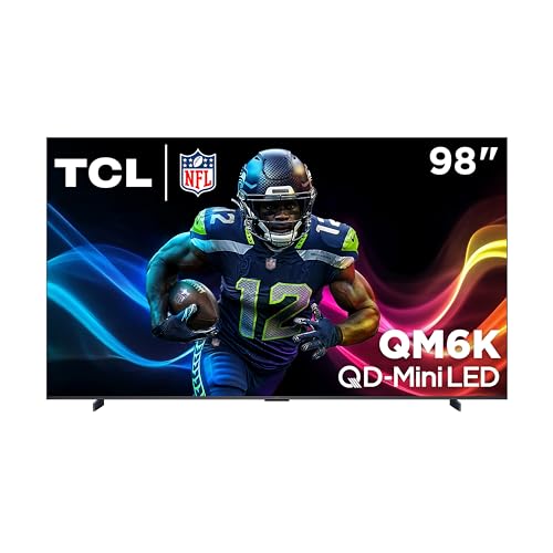 TCL 55 Inch Class QM6K Series | Mini LED QLED 4K HDR | 55QM6K, 2025 Model | 120HZ-144HZ High Brightness Smart Google TV Dolby Atmos Onkyo Audio | Voice Remote Alexa Gaming Streaming Television