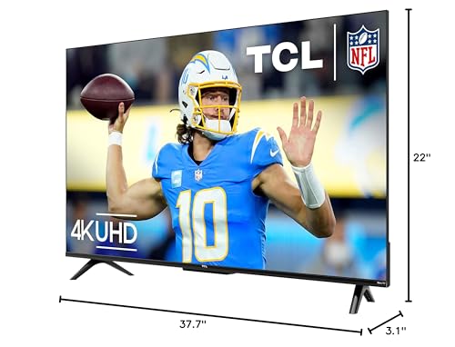 TCL 43-Inch Class S4 4K LED Smart TV with Roku TV (43S450R, 2023 Model), Dolby Vision, HDR, Dolby Atmos, Works with Alexa, Google Assistant and Apple HomeKit Compatibility, Streaming UHD Television