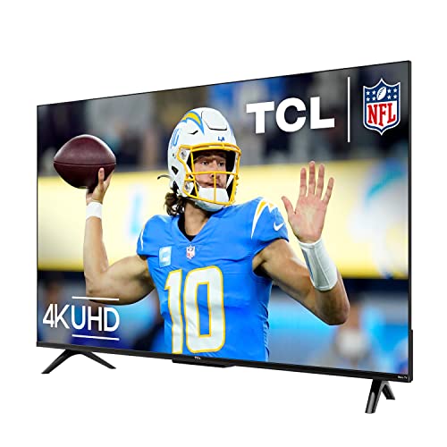 TCL 43-Inch Class S4 4K LED Smart TV with Roku TV (43S450R, 2023 Model), Dolby Vision, HDR, Dolby Atmos, Works with Alexa, Google Assistant and Apple HomeKit Compatibility, Streaming UHD Television