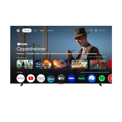 TCL 55 Inch Class QM6K Series | Mini LED QLED 4K HDR | 55QM6K, 2025 Model | 120HZ-144HZ High Brightness Smart Google TV Dolby Atmos Onkyo Audio | Voice Remote Alexa Gaming Streaming Television