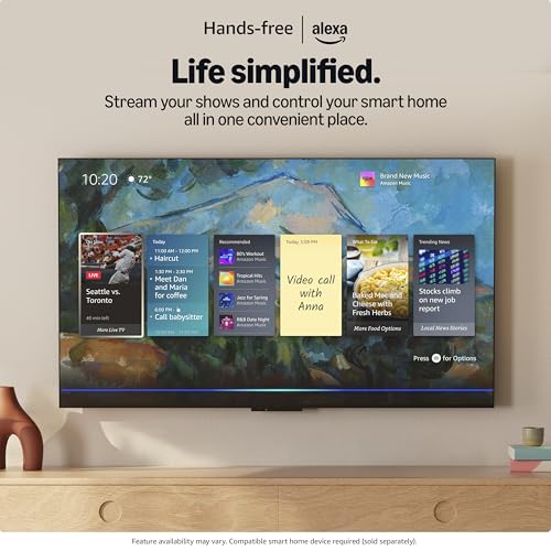 Panasonic Z95 Series (2025 Model) 55-inch OLED 4K Ultra HD Smart Fire TV, HDR10+ Adaptive, Dolby Vision IQ, 360 Soundscape Pro, 144Hz Refresh Rate and Hands-Free Alexa - 55Z95BP