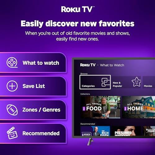 Hisense 32-Inch Class A4 Series HD 720p Smart Roku TV with Alexa Compatibility (32A4HNR) - Dolby Audio, Slim Bezel Design, Google Assistant
