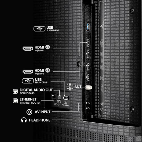 Hisense 55" Class U6 Series Mini-LED 4K UHD Smart Fire TV (55U65QF, 2025 Model) - QLED, Native 144Hz, HDR10+, Dolby Vision IQ, Dolby Atmos, Game Mode Pro, ALLM, Alexa Built in, Black