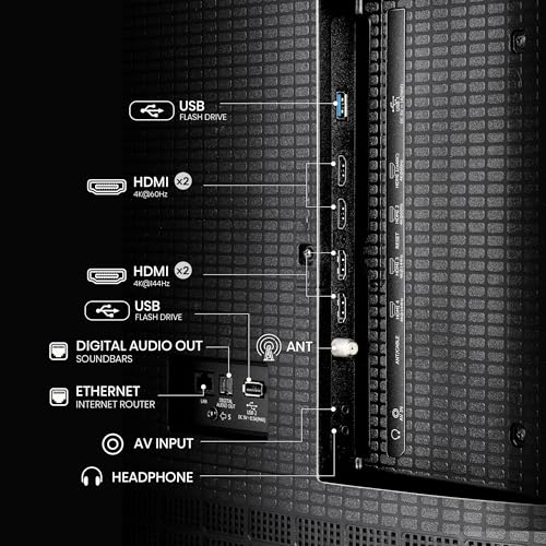 Hisense 55" Class U6 Series Mini-LED 4K UHD Smart Fire TV (55U65QF, 2025 Model) - QLED, Native 144Hz, HDR10+, Dolby Vision IQ, Dolby Atmos, Game Mode Pro, ALLM, Alexa Built in, Black