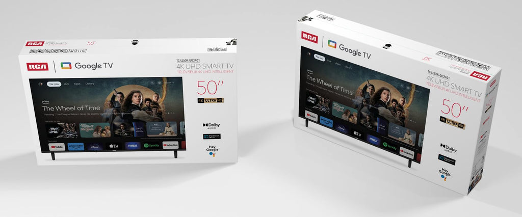 RCA 50-Inch UHD Smart Google TV, Frameless LED Display with HDR10, Wi-Fi and Bluetooth, Google Assistant Built-in, Compatible with Alexa