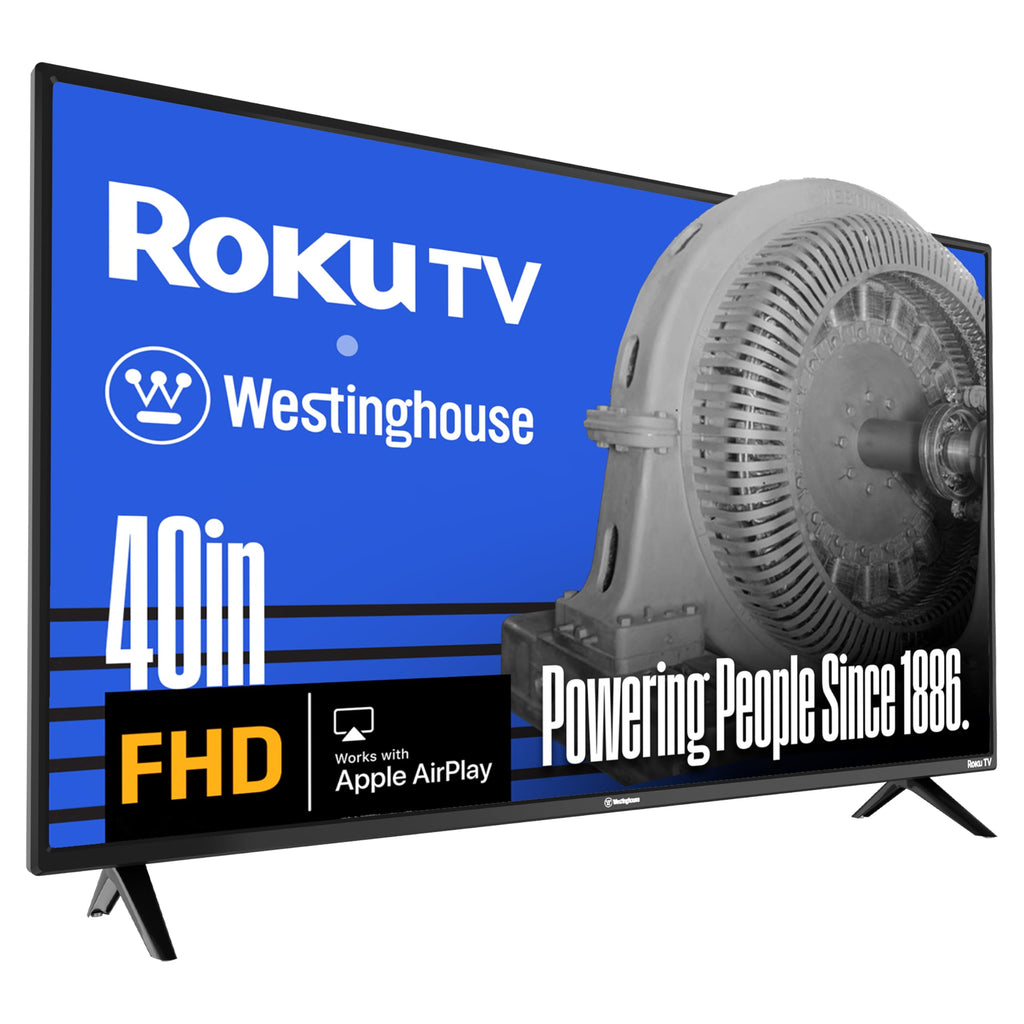 Westinghouse Roku TV - 40 Inch Smart TV, 1080P FHD Television with Wi-Fi Connectivity and Mobile App, Flat Screen, Bluetooth, Compatible with Apple AirPlay, Alexa and Google Assistant