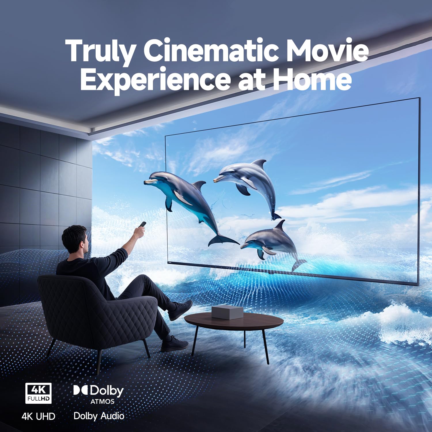 HORION 43 inch Smart TV, 4K UHD LED TV with WebOS 22, Ultra Slim Television with Mega Contrast, HDR10, Dolby Audio - Streaming Live, Bluetooth, Hdmi, WiFi ((P6D Series, 2025)