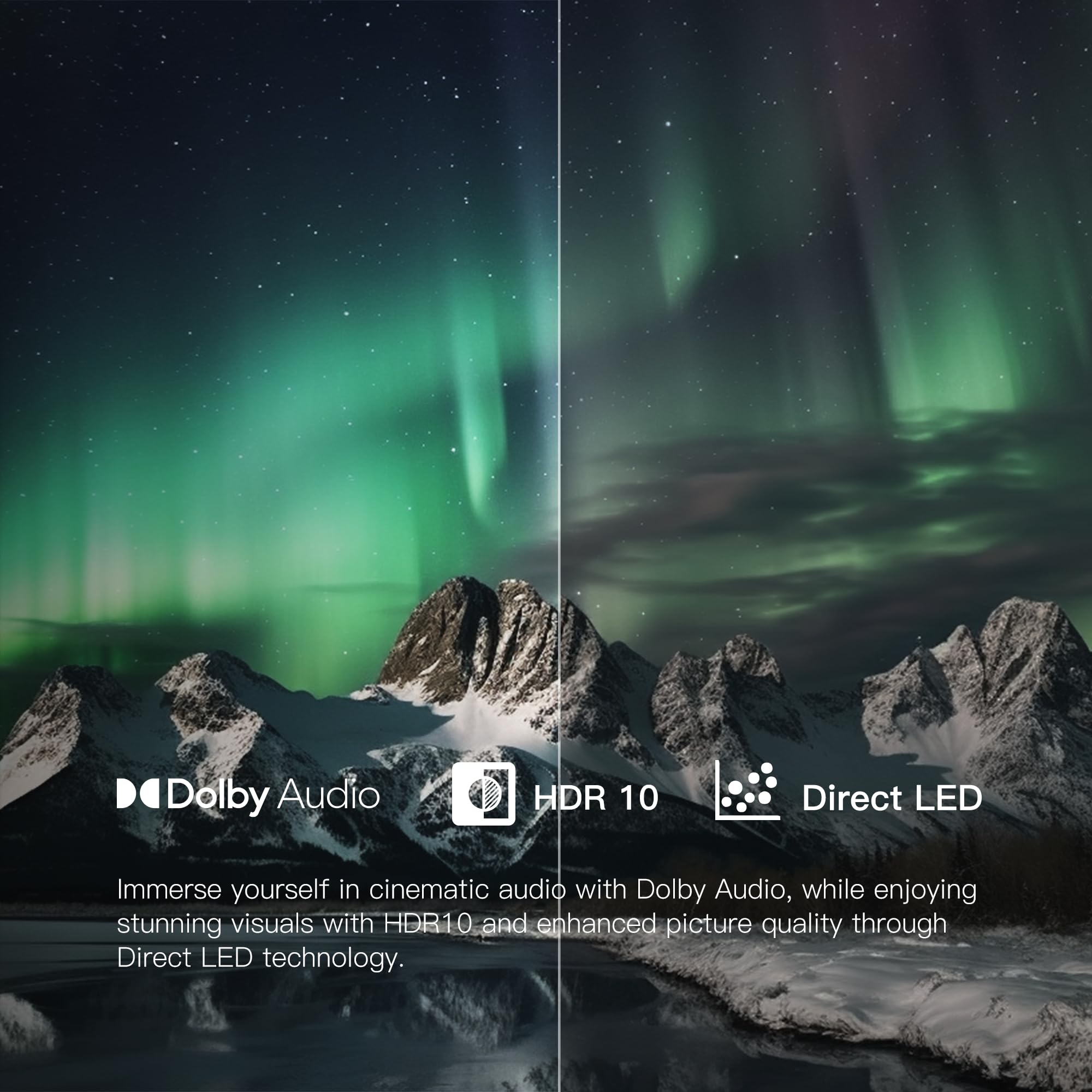 FPD 43-inch Smart TV Google TV 1080p Full HD with Google Play and Chromecast Built-in, HDR 10, Dolby Audio, Voice Remote, Stream Live TV(Palette-Series, CG43-P3, 2024 Model)