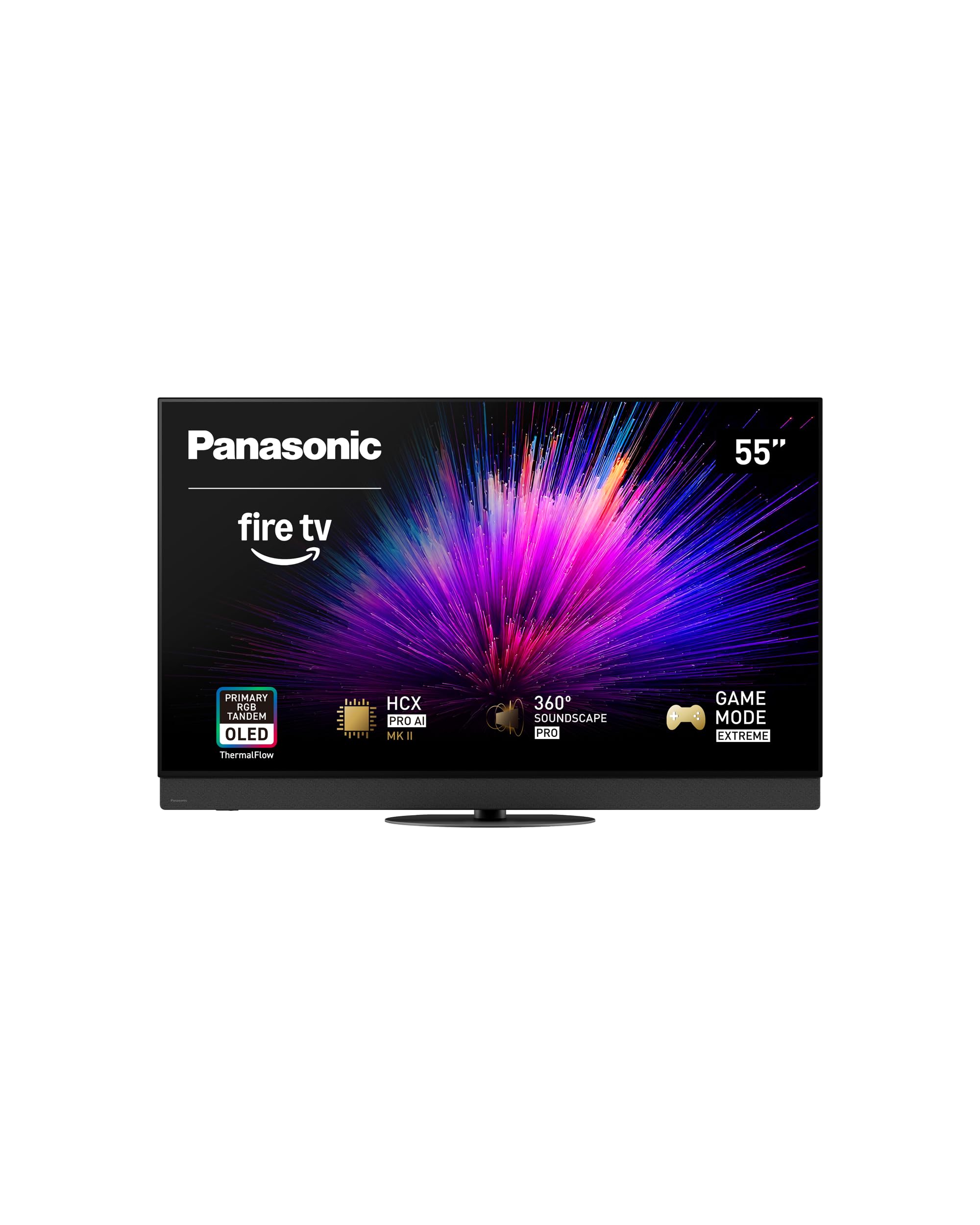 Panasonic Z95 Series (2025 Model) 55-inch OLED 4K Ultra HD Smart Fire TV, HDR10+ Adaptive, Dolby Vision IQ, 360 Soundscape Pro, 144Hz Refresh Rate and Hands-Free Alexa - 55Z95BP