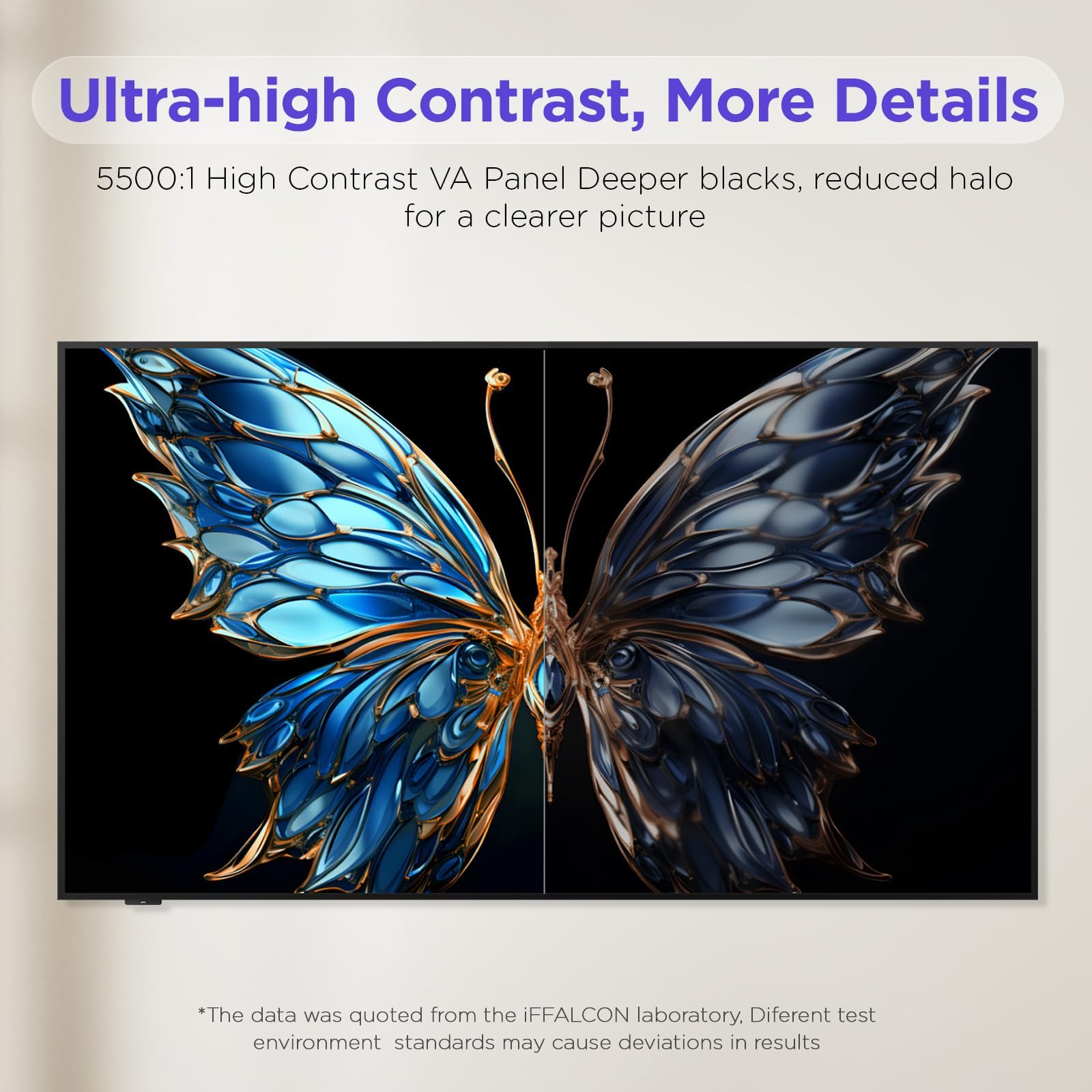 iFFALCON 55-Inch Class QLED 4K Smart TV, Ultra-Slim Picture Frame TV, 144Hz, HDR, Art Mode w/AI Art, Wide Color Gamut, Dolby Vision IQ, Dolby Atmos, Google Assistant Voice Remote(55F75, 2025 Model)