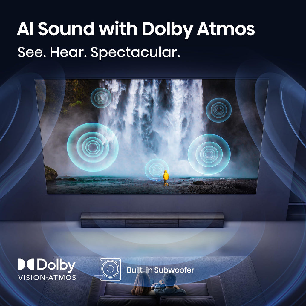 Hisense 55" Class U6 Series Mini-LED 4K UHD Smart Fire TV (55U65QF, 2025 Model) - QLED, Native 144Hz, HDR10+, Dolby Vision IQ, Dolby Atmos, Game Mode Pro, ALLM, Alexa Built in, Black