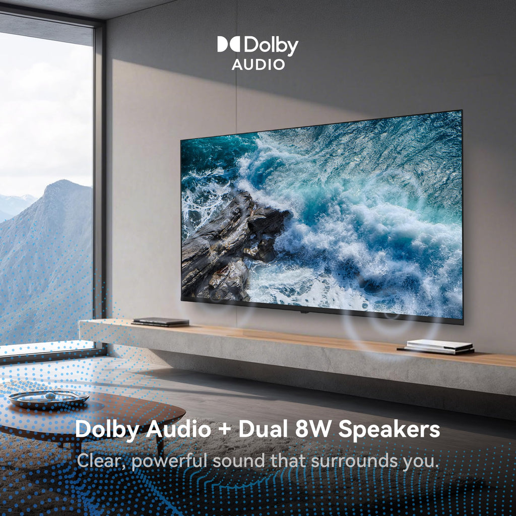 HORION 43 inch Smart TV, 4K UHD LED TV with WebOS 22, Ultra Slim Television with Mega Contrast, HDR10, Dolby Audio - Streaming Live, Bluetooth, Hdmi, WiFi ((P6D Series, 2025)