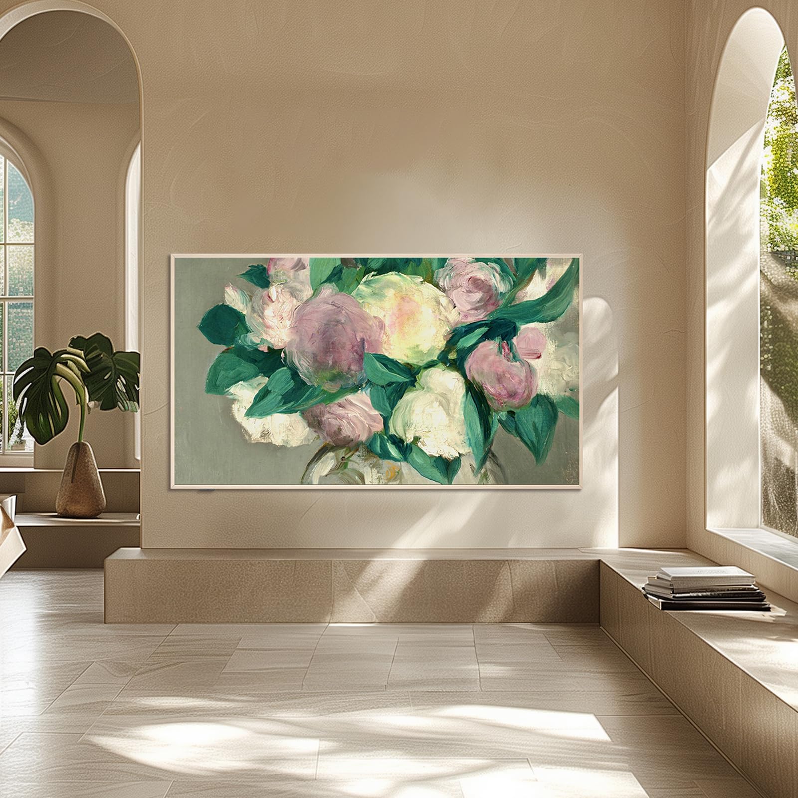 iFFALCON 55-Inch Class QLED 4K Smart TV, Ultra-Slim Picture Frame TV, 144Hz, HDR, Art Mode w/AI Art, Wide Color Gamut, Dolby Vision IQ, Dolby Atmos, Google Assistant Voice Remote(55F75, 2025 Model)