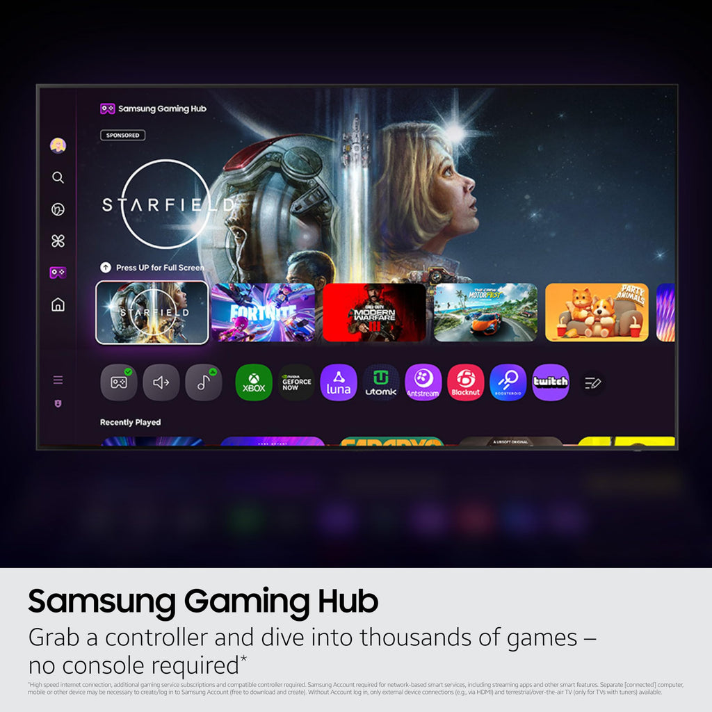 Samsung 43-Inch Class QLED Q7F Series Samsung Vision AI Smart TV (2025 Model, 43Q7F) Quantum HDR, Object Tracking Sound Lite, Q4 AI Gen1 Processor, 4K upscaling, Gaming Hub, Alexa Built-in
