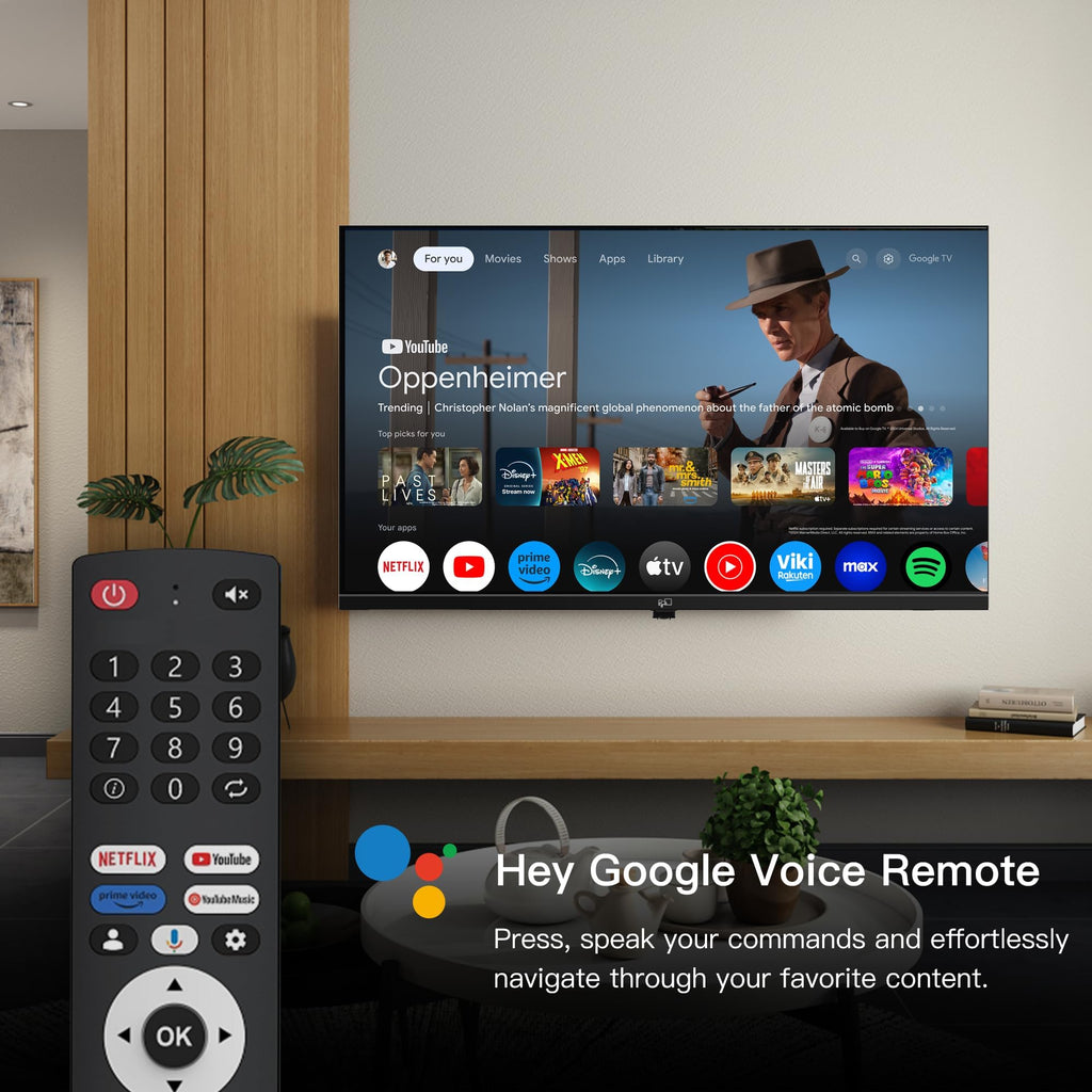 FPD 43 Inch Smart TV, 4K UHD LED Flat Screen Google TV with Google Cast, Bluetooth, HDMI, Streaming Live, HDR 10, Dolby Vision, Ultra Slim Television(Canvas-Series, CG43-C3, 2025)