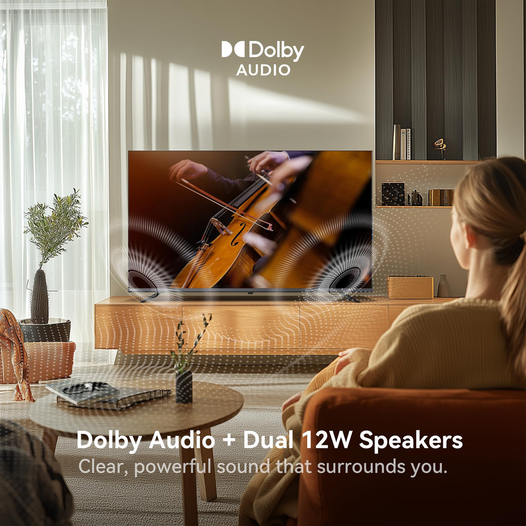 HORION 43 inch Smart TV, 4K UHD LED TV with WebOS 22, Ultra Slim Television with Mega Contrast, HDR10, Dolby Audio - Streaming Live, Bluetooth, Hdmi, WiFi ((P6D Series, 2025)