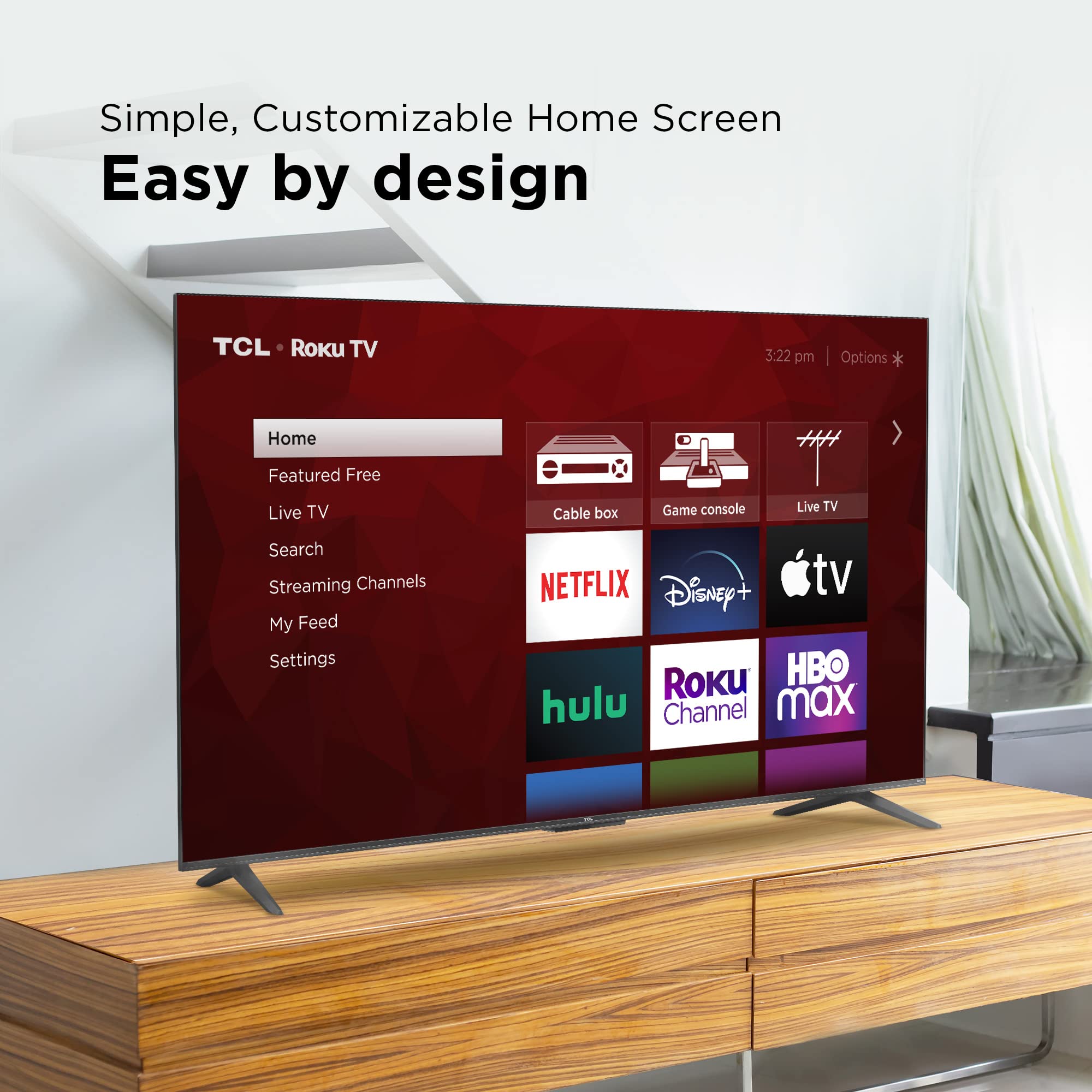 TCL 43" Class 4-Series 4K UHD HDR Smart Roku TV – 43S455