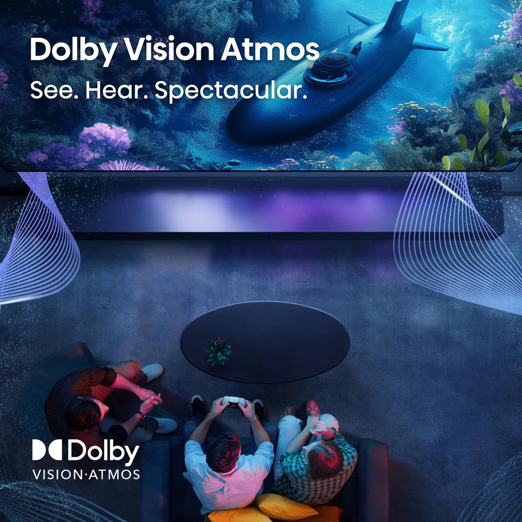 Hisense 55" E6 Cinema Series Hi-QLED 4K UHD Smart Fire TV (55E6QF, 2025 Model) - AI Light Sensor, Dolby Vision · Atmos, Voice Remote with Alexa, Motion Rate 120, HDR 10+ Adaptive, Game Mode Plus