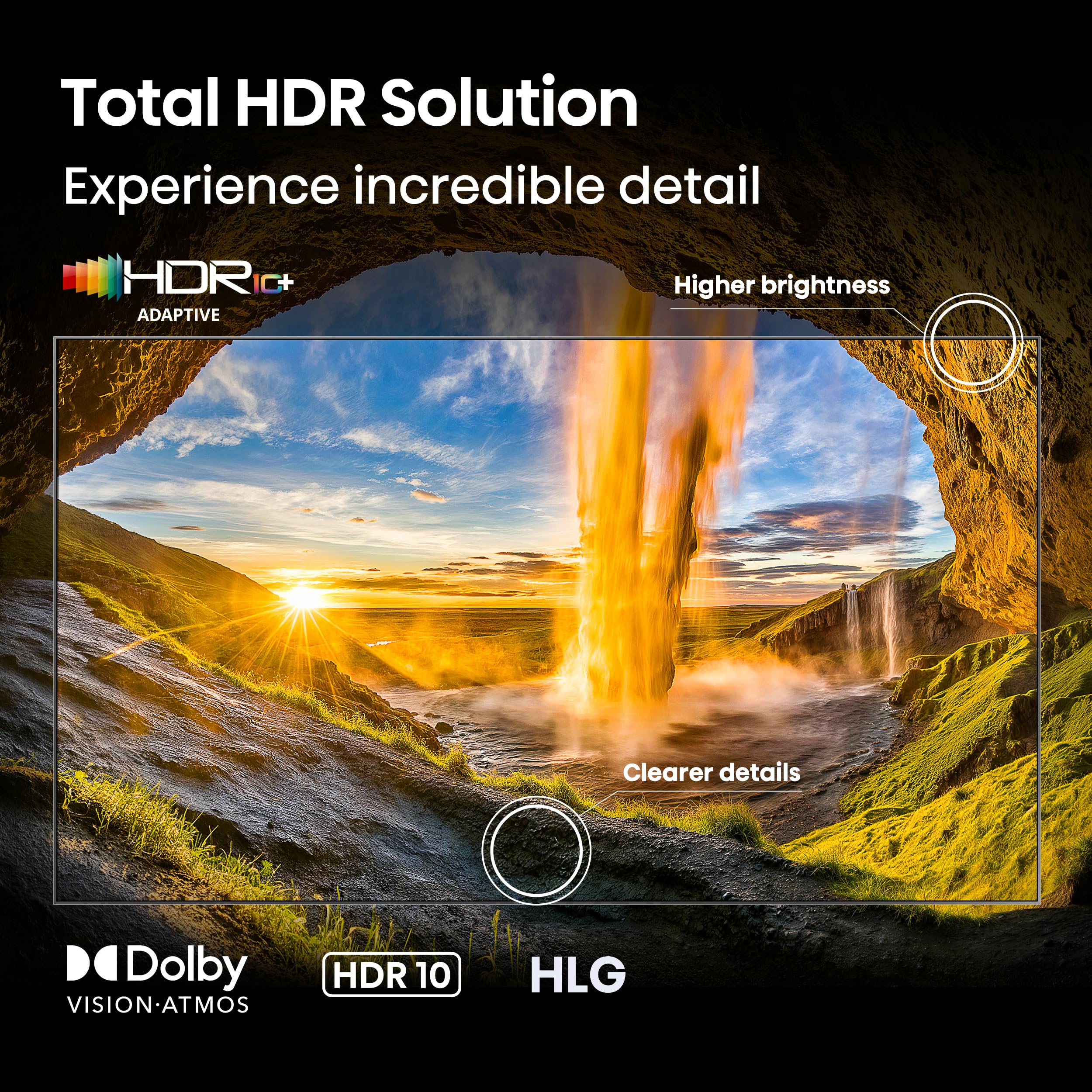 Hisense 55" E6 Cinema Series Hi-QLED 4K UHD Smart Fire TV (55E6QF, 2025 Model) - AI Light Sensor, Dolby Vision · Atmos, Voice Remote with Alexa, Motion Rate 120, HDR 10+ Adaptive, Game Mode Plus